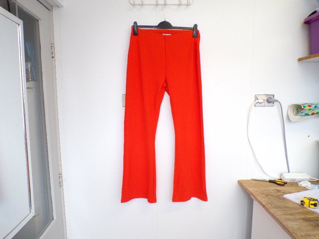 Lange oranje stretchy broek Zhenzi rib S - 42/44 nieuw! (2x), Kleding | Dames, Zhenzi, Nieuw, Oranje, Ophalen of Verzenden