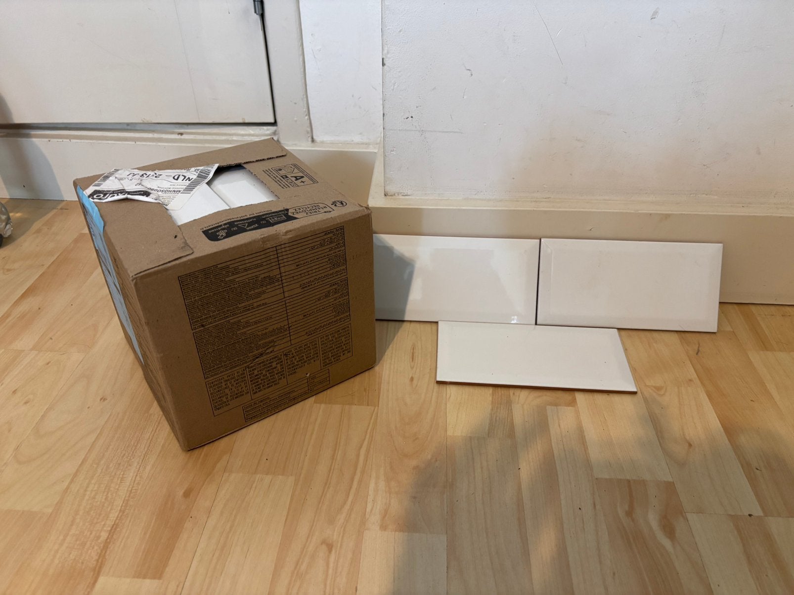 50 Wandtegels wit 10x20 cm, Ophalen, Nieuw, Steen, Toilet