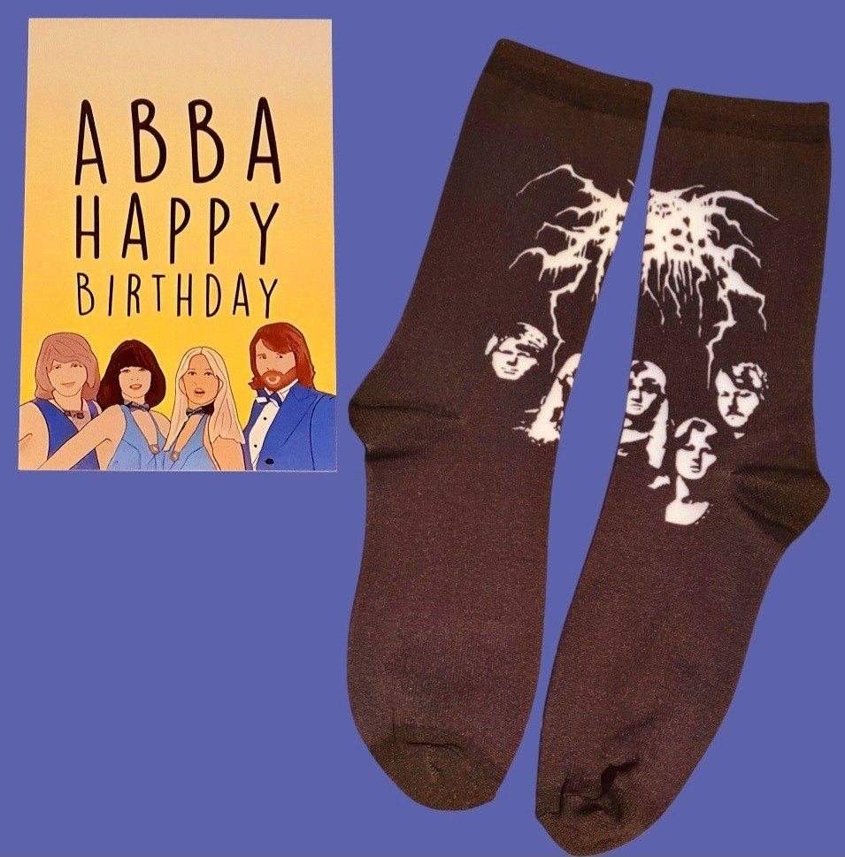 ABBA SOKKEN + VERJAARDAGS KAART ABBA, Ophalen of Verzenden, Nieuw