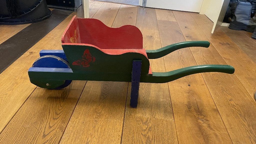 Houten speelgoed kruiwagen, Kinderen en Baby's, Speelgoed | Houten speelgoed, Ophalen, Gebruikt