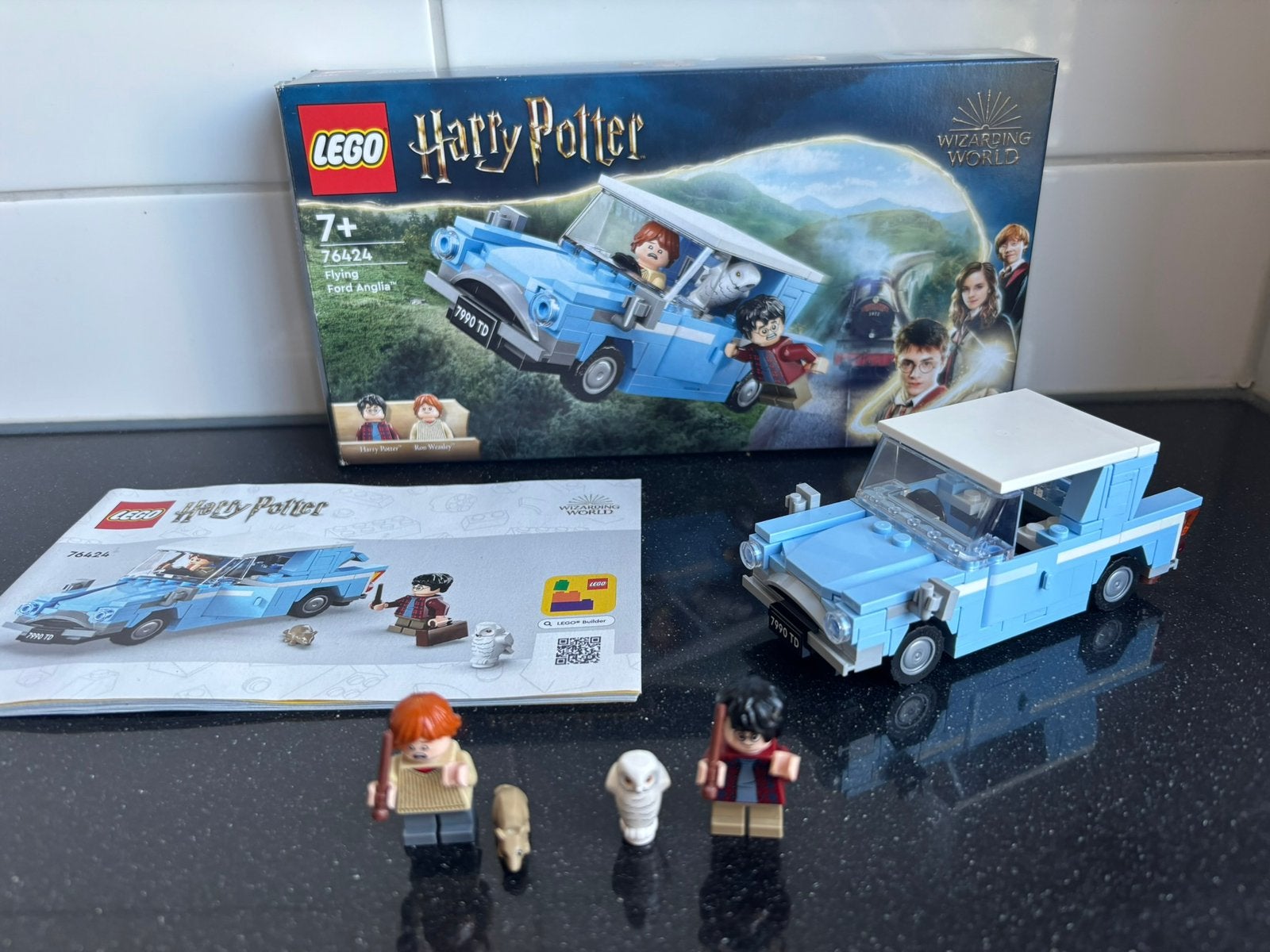 LEGO Harry Potter 76424 Vliegende Ford Anglia, met doos, Ophalen of Verzenden, Zo goed als nieuw