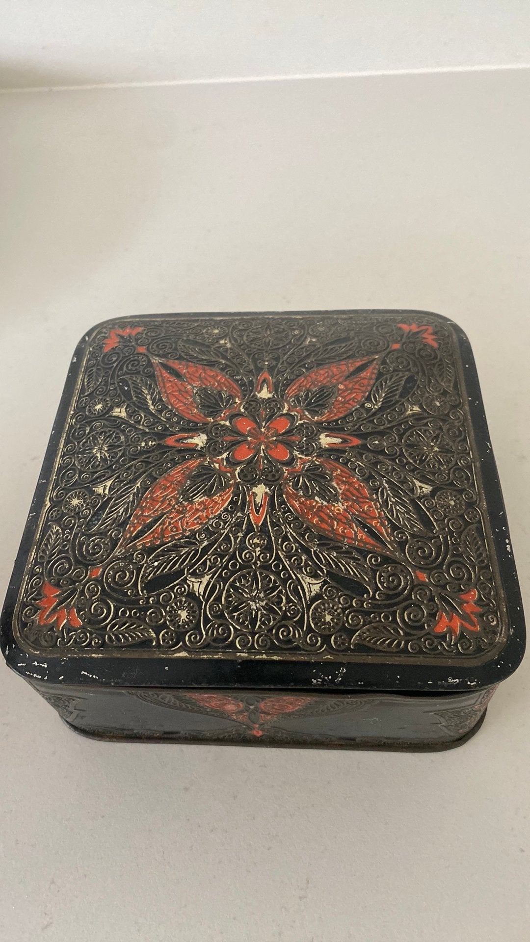 Van houten art deco blik, Ophalen of Verzenden
