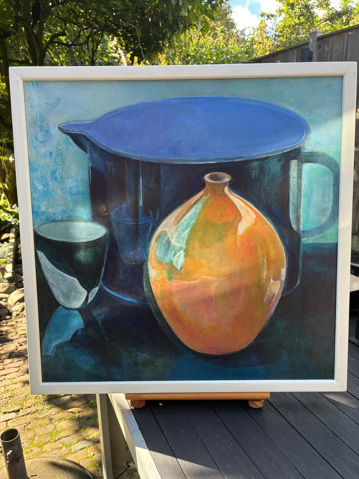 Modern kleurrijk stilleven, Antiek en Kunst, Ophalen