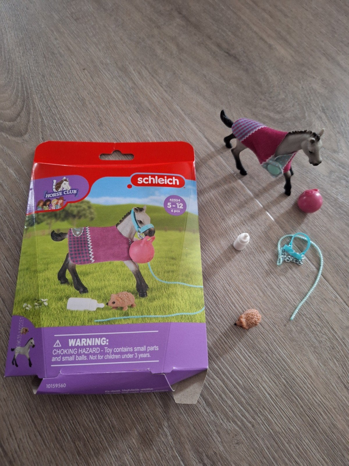 Schleich Horse Club Pony met deken en egel (42534), Ophalen