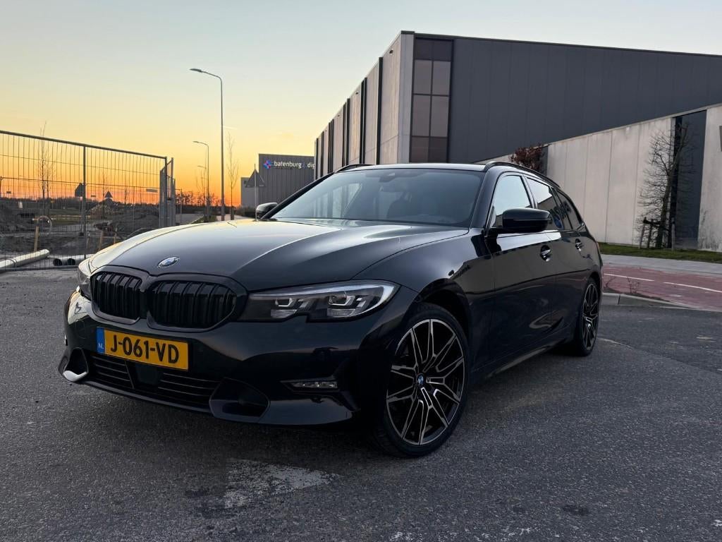 BMW 320d 190pk | Aut | 2020 |Leer| Hybride NAP |el.Trekhaak, Auto's, BMW, Automaat, Achterwielaandrijving, Zwart, Zwart
