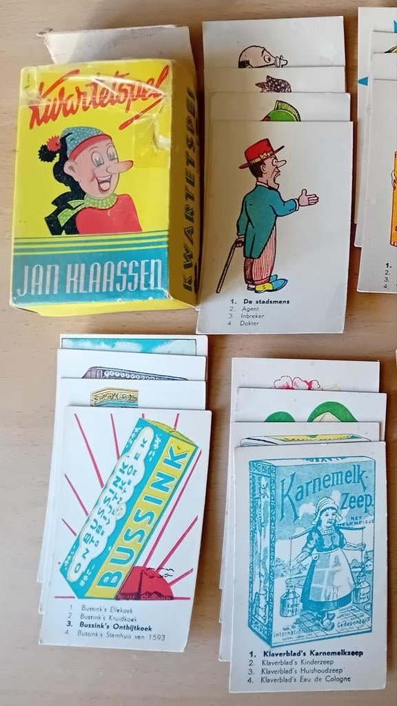 Jan Klaassen reclamekwartet, vintage, zeldzaam, compleet, Ophalen of Verzenden, Gebruikt, Kwartet(ten)