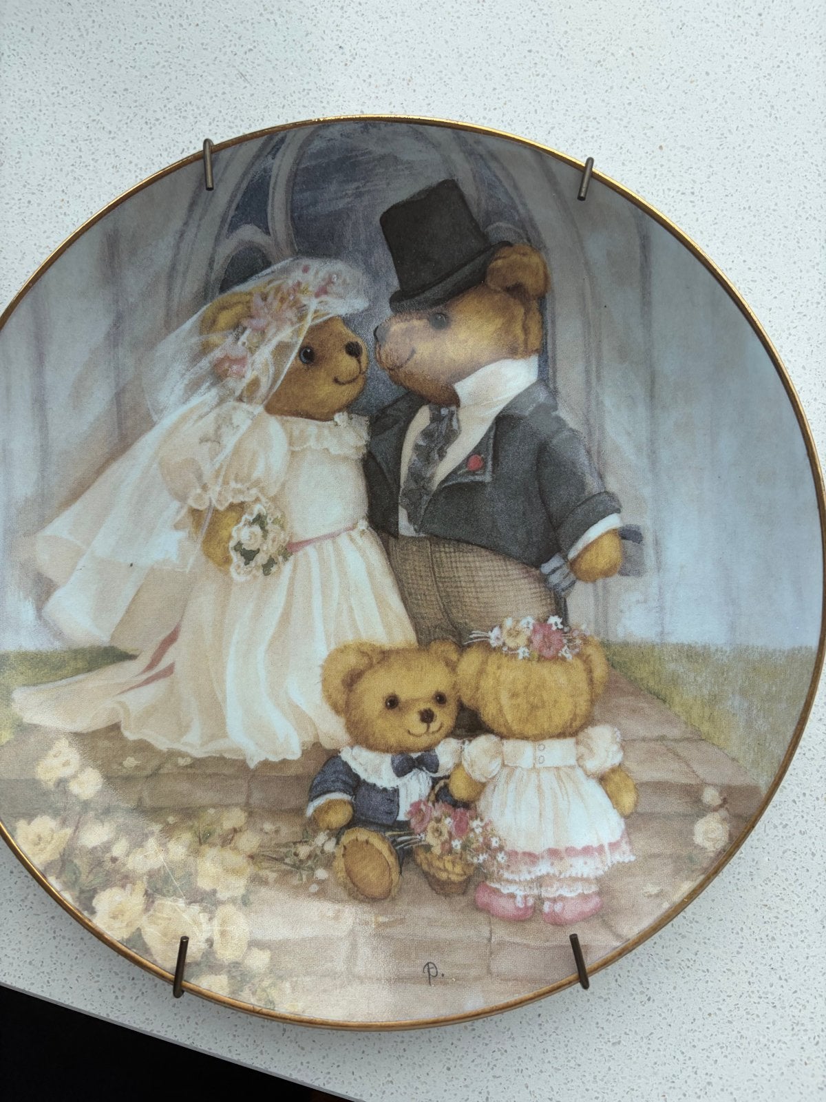 Franklin Mint 'Just Married' Decoratieve Plaat, Ophalen of Verzenden