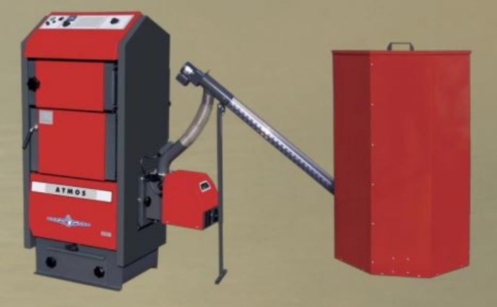Complete set, pelletketel, 50 kW,  brander en feeder, Doe-het-zelf en Verbouw, Ophalen of Verzenden, Nieuw, 800 watt of meer, Overige typen
