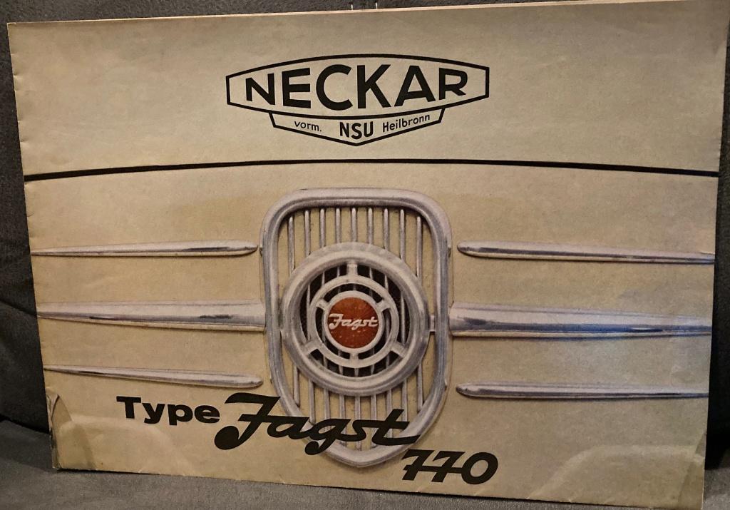 Folder Neckar Jagst 770, Ophalen of Verzenden, Zo goed als nieuw, Overige merken
