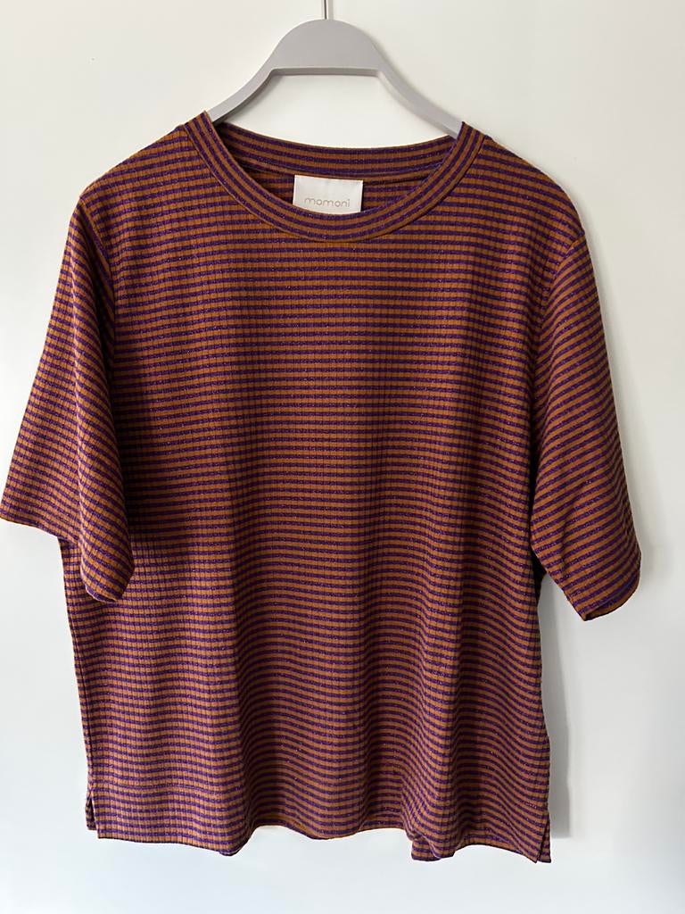 Momoni T shirt, Bruin, Maat 42/44 (L), Ophalen of Verzenden, Zo goed als nieuw