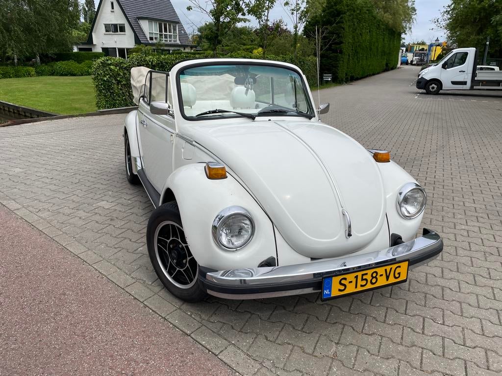 Volkswagen kever cabrio cabriolet triple white 1979, foto 7