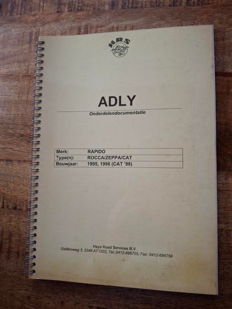 ADLY Onderdelendocumentatie Rapido Rocca Zeppa Cat, Fietsen en Brommers, Ophalen of Verzenden, Gebruikt