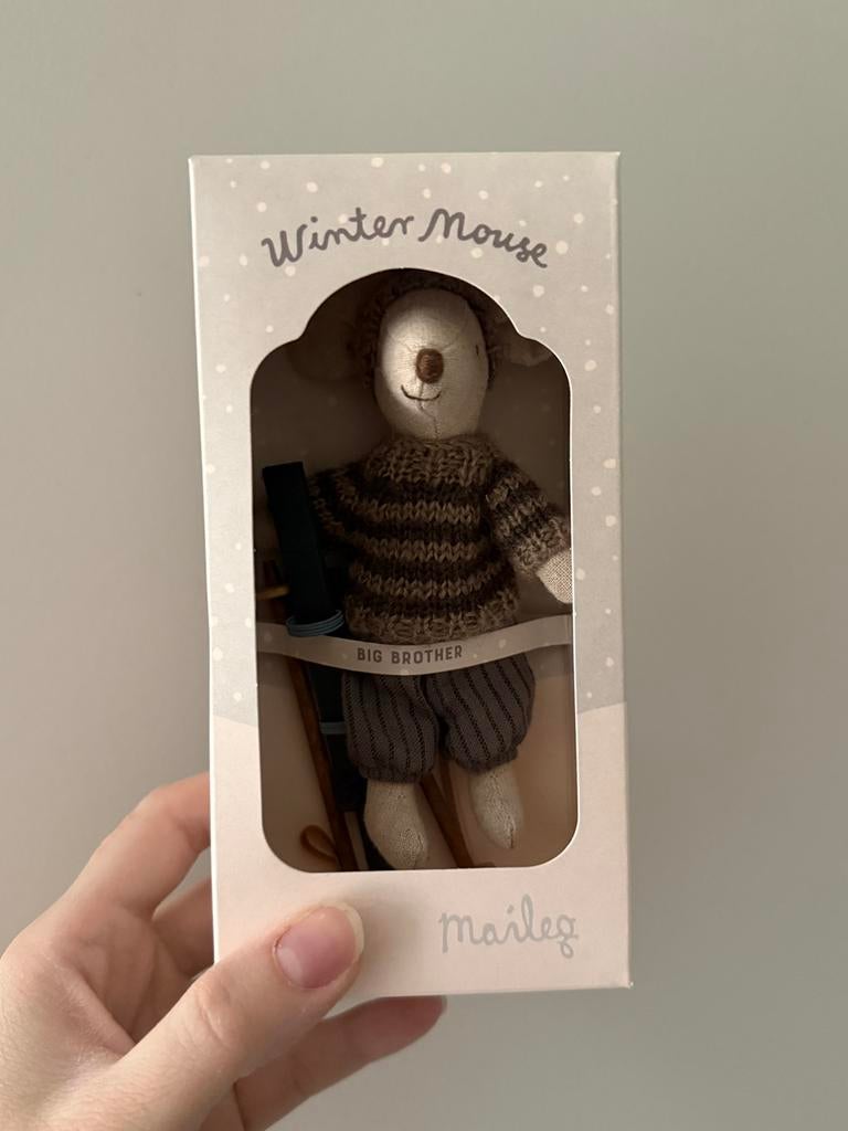Maileg wintet ski muis nieuw, Ophalen of Verzenden, Nieuw, Popje