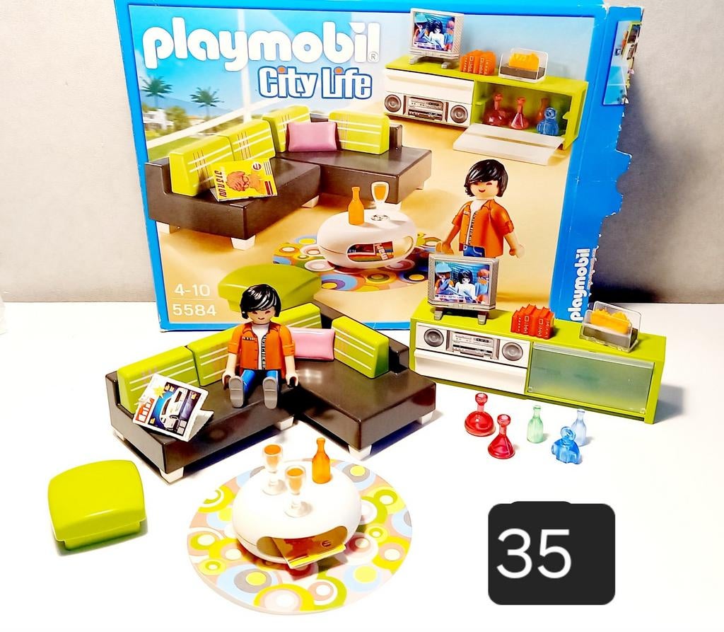Playmobil Woonkamer Compleet - Zo Goed Als Nieuw!, Ophalen of Verzenden, Zo goed als nieuw, Complete set
