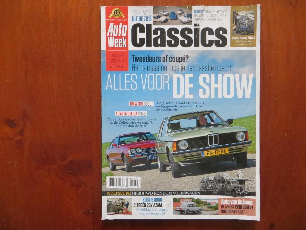 Autoweek Classics 11 2023 BMW 316, Toyota Celica, 2CV Azam, Ophalen of Verzenden, Gelezen