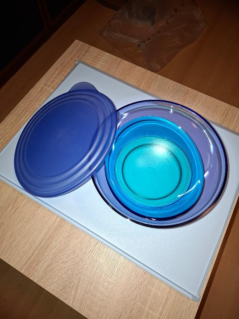 Tupperware “Eleganzia rond 1500ml” Nieuw, Ophalen of Verzenden, Nieuw, Blauw, Bak of Kom