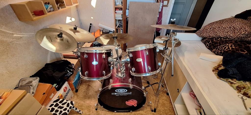 Uitgebreide Pearl Drumstel, Ophalen of Verzenden, Gebruikt, Pearl
