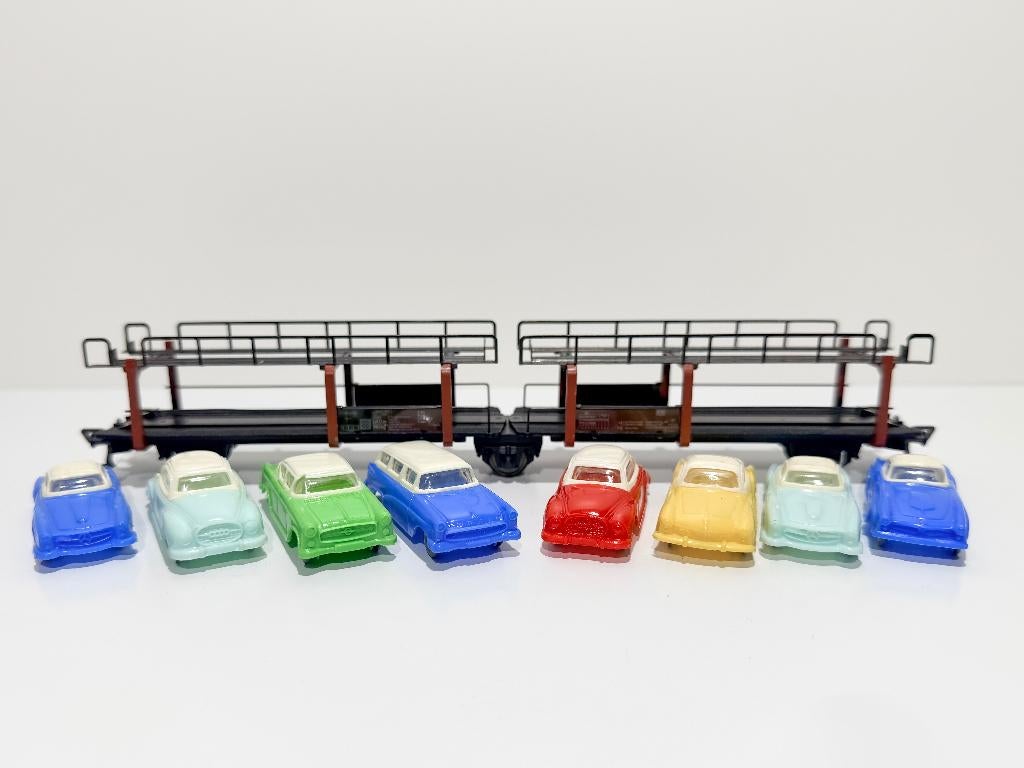 FLM: 1472 Autotransporter met 8 auto's voor H0-spoor, Ophalen, Gebruikt, Gelijkstroom, Fleischmann