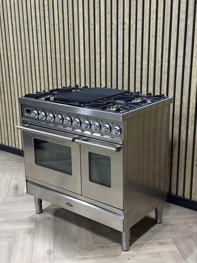 Prachtige Boretti Inox Gas + Multifunctionele Oven, Warmhoudplaat, 60 cm of meer, Ophalen of Verzenden, Zo goed als nieuw