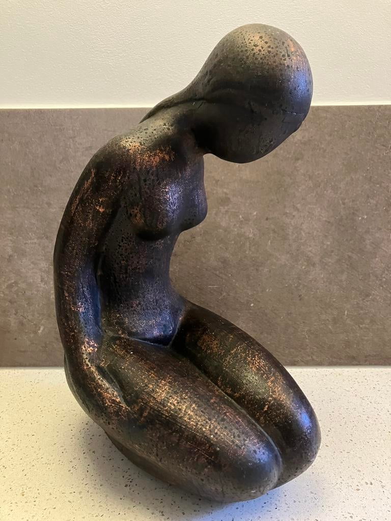 Abstract aardewerk beeld vrouw, Ophalen of Verzenden