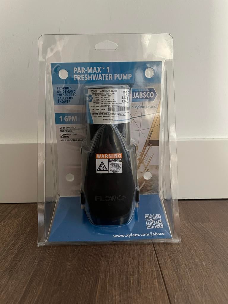 Jabsco Par-Max 1 Drinkwaterpomp - Zo goed als nieuw, Ophalen of Verzenden, Zo goed als nieuw, Kombuis en Sanitair, Zeilboot of Motorboot