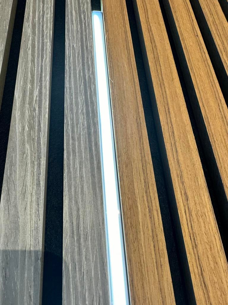 Led strips voor akoestische wandpanelen wandlatten 1m of 2,4, Overige materialen, Minder dan 20 mm, LET OP WIJ ZIJN VERHUISD NAAR EEN NIEUWE SHOWROOM   BRANDPUNT 64 1705SK HEERHUGOWAARD