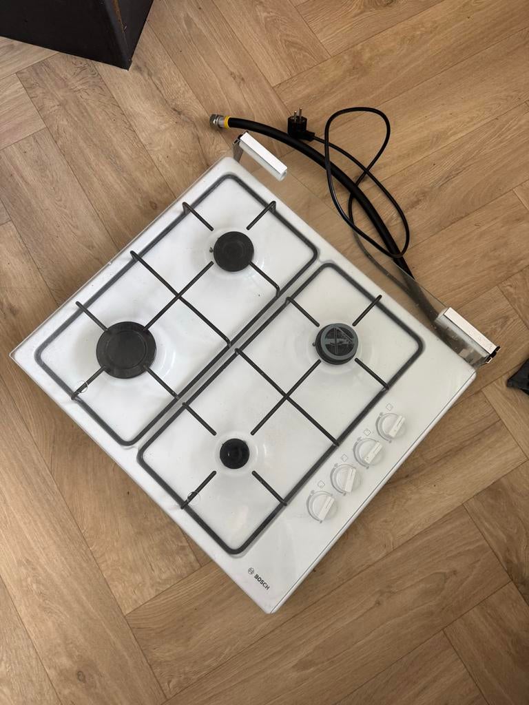 Bosch gaskookplaat - 4 pits, Ophalen, Gebruikt, Minder dan 85 cm, 4 kookzones