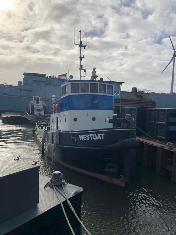 Duw-/sleepboot met geldig CVO beroepsvaart, Ophalen, Gebruikt, Sleepboot, 25 meter of meer