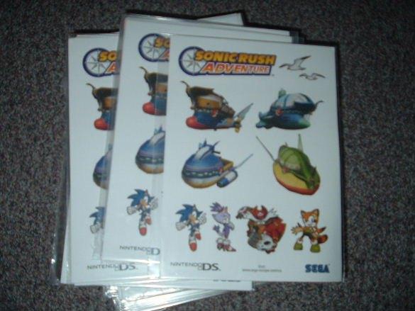 Sonic Sega Nintendo DS computer spel stickervellen 94 stuks, Ophalen of Verzenden, Zo goed als nieuw, Strip of Tekenfilm