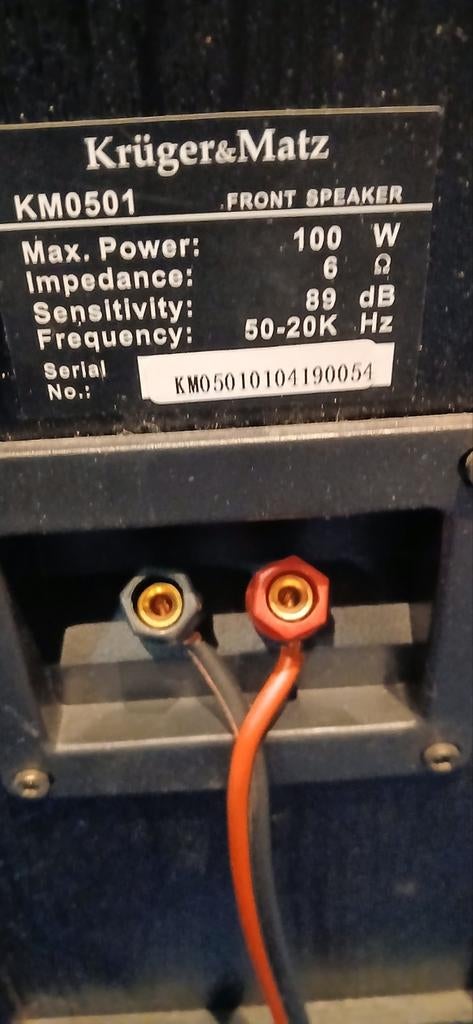 Krüger&Matz KM0501 Front Speaker - Goed Geluid!, Overige merken, Gebruikt, Ophalen of Verzenden, 60 tot 120 watt