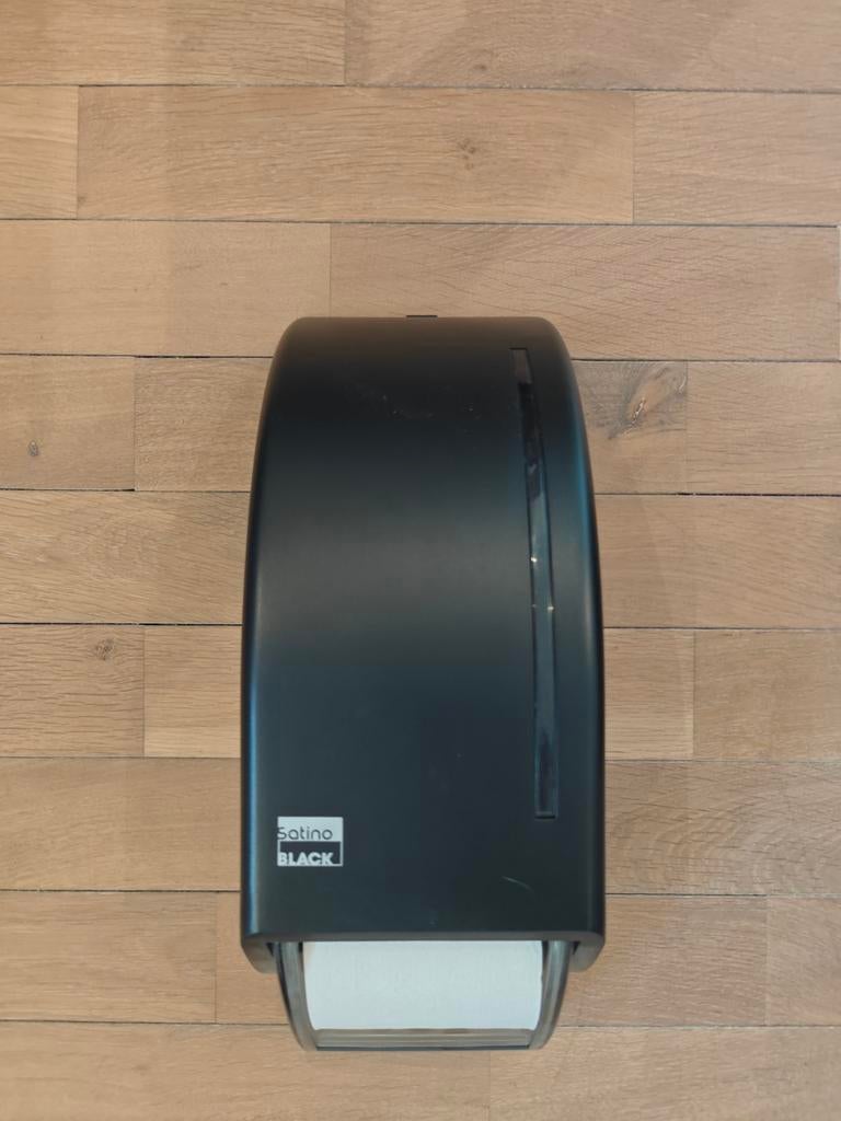 Satino Black Toiletrolhouder - Zwart, Ophalen of Verzenden