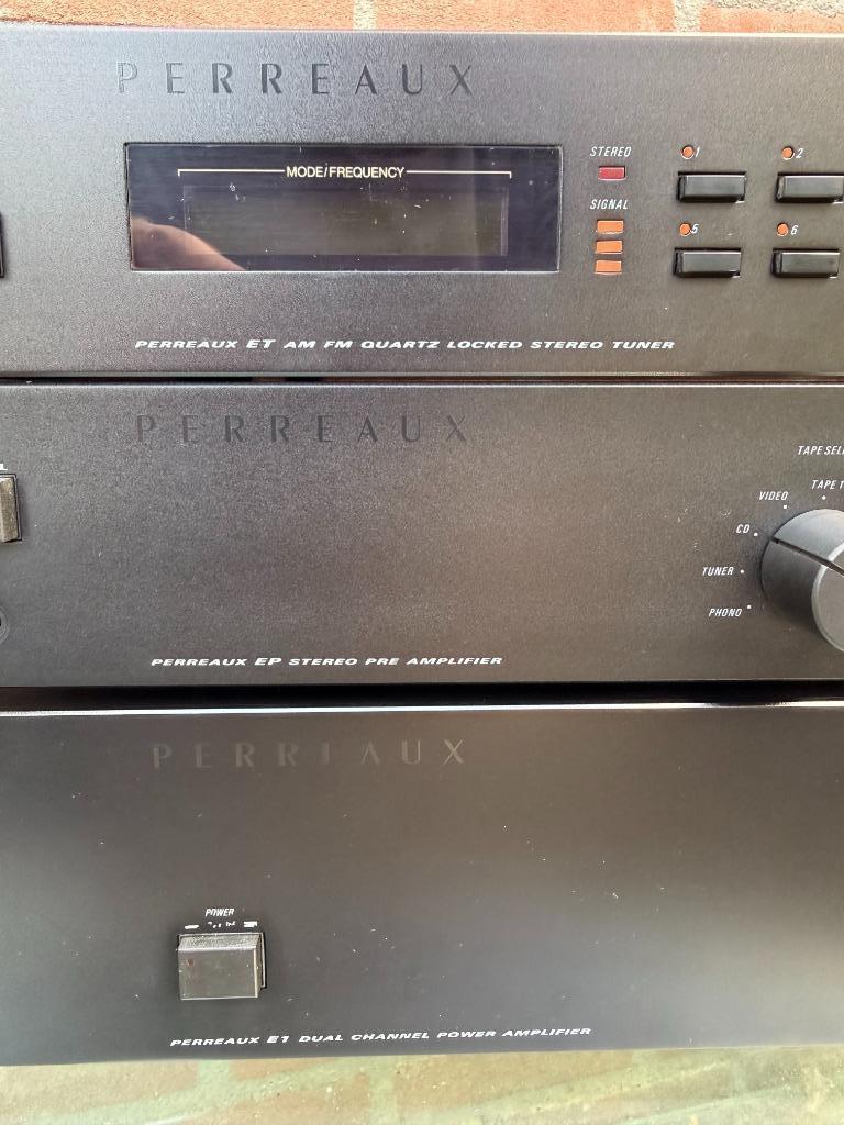 Perreaux set uit Nieuw Zeeland, top staat!, Gebruikt, 60 tot 120 watt, Stereo, NVT