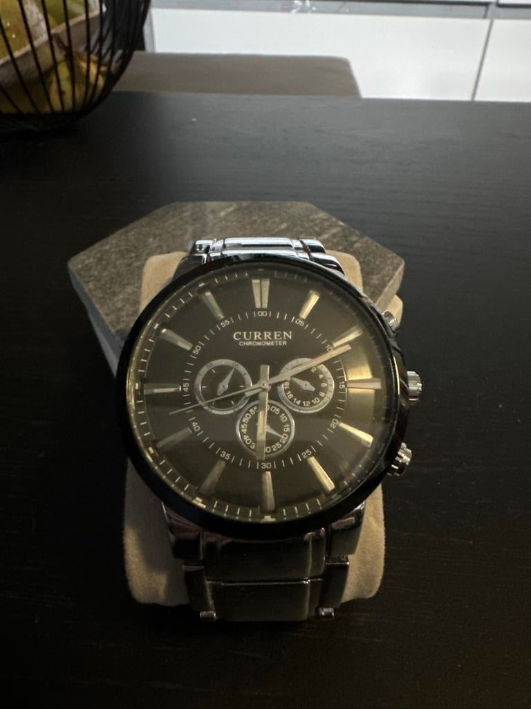 Curren Horloge - Batterij Vervangen, Overige merken, Gebruikt, Staal, Polshorloge