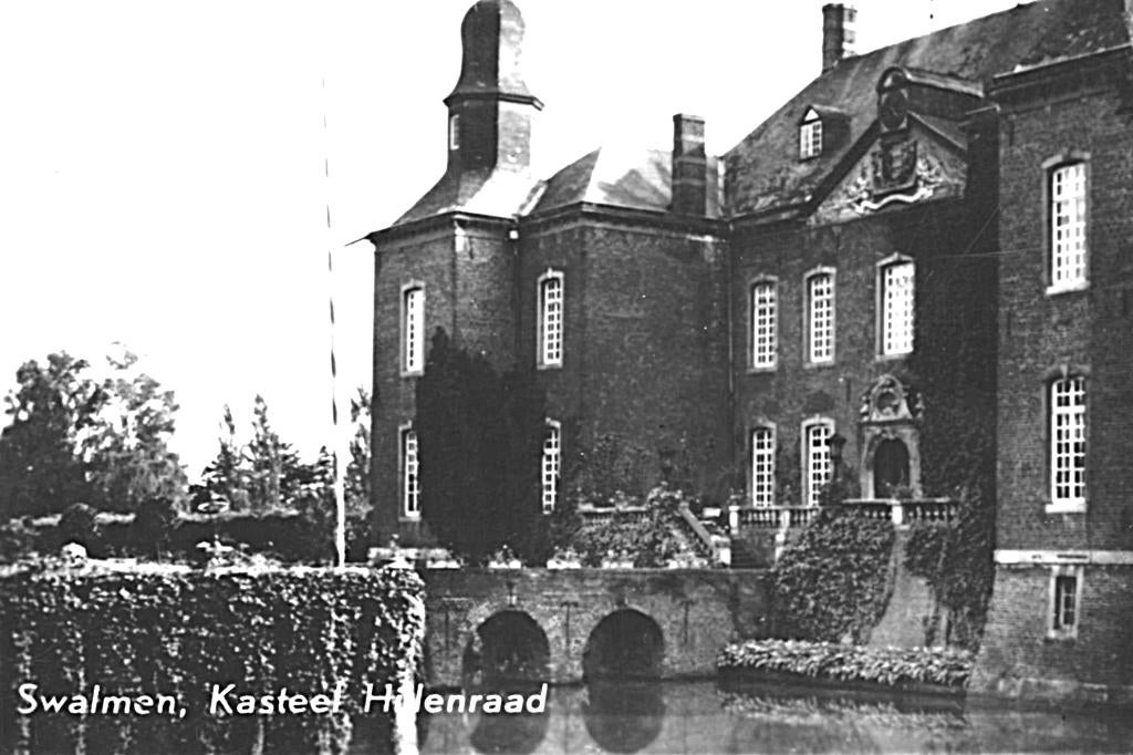 991231 Swalmen 1956 Kasteel Hillenraad Gelopen met postzegel, Ophalen of Verzenden, 1940 tot 1960, Gelopen, Limburg