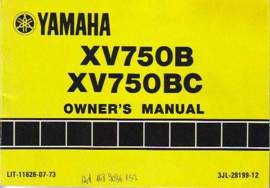 Yamaha Virago XV750B en XV750BC manual 1990 (4093z), Ophalen of Verzenden, Yamaha