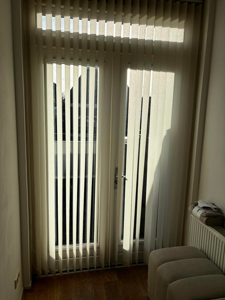 Ecru Verticale jaloezieën, Ophalen, Gebruikt, 200 cm of meer, 150 tot 200 cm