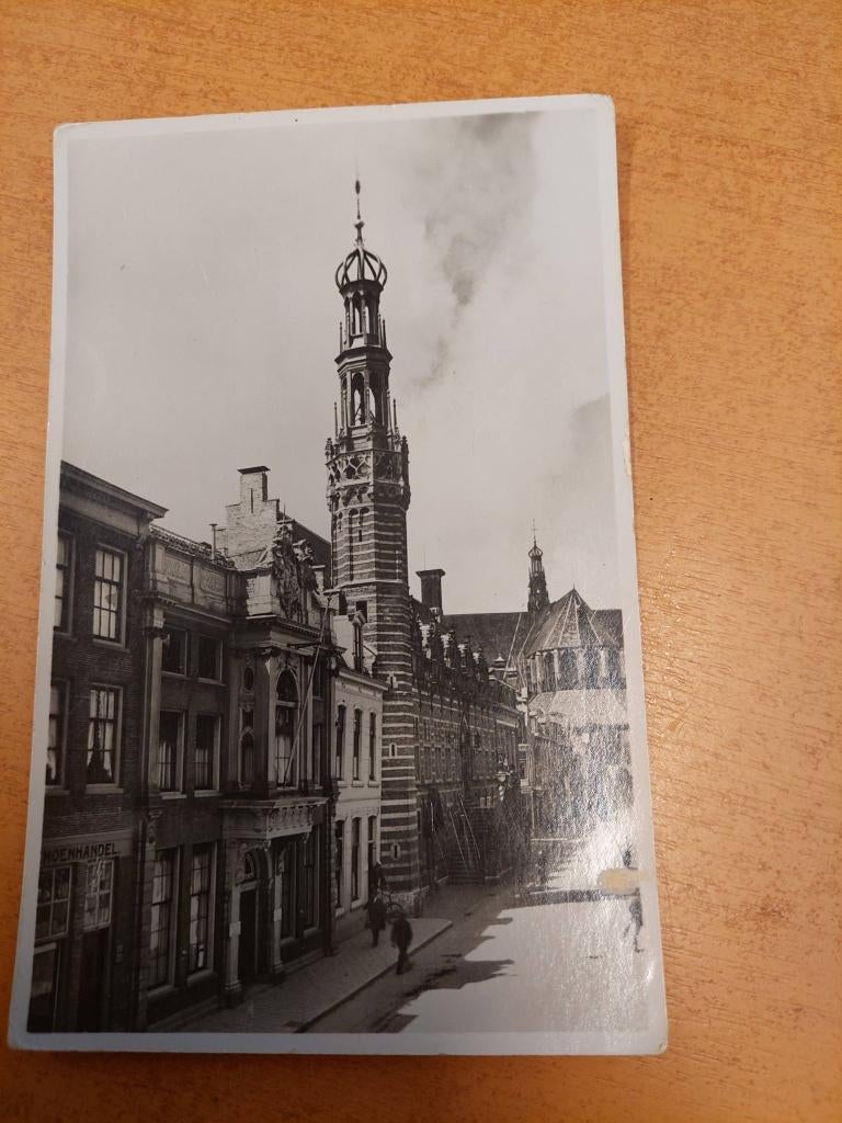 kaart Alkmaar Raadhuis, Ophalen of Verzenden, 1940 tot 1960, Ongelopen, Noord-Holland