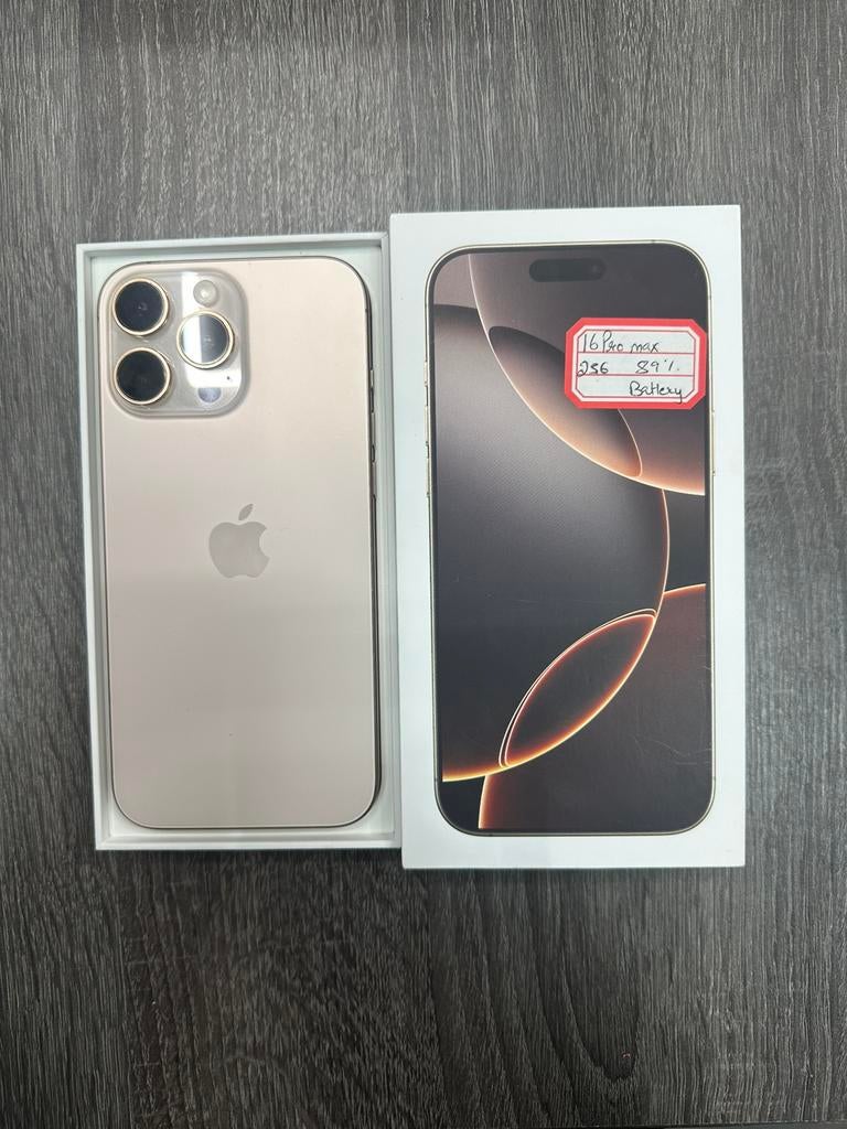 Apple Iphone 16 Pro Max 256gb Desert Titanium, 256 GB, Apple, 89 %, Zwart