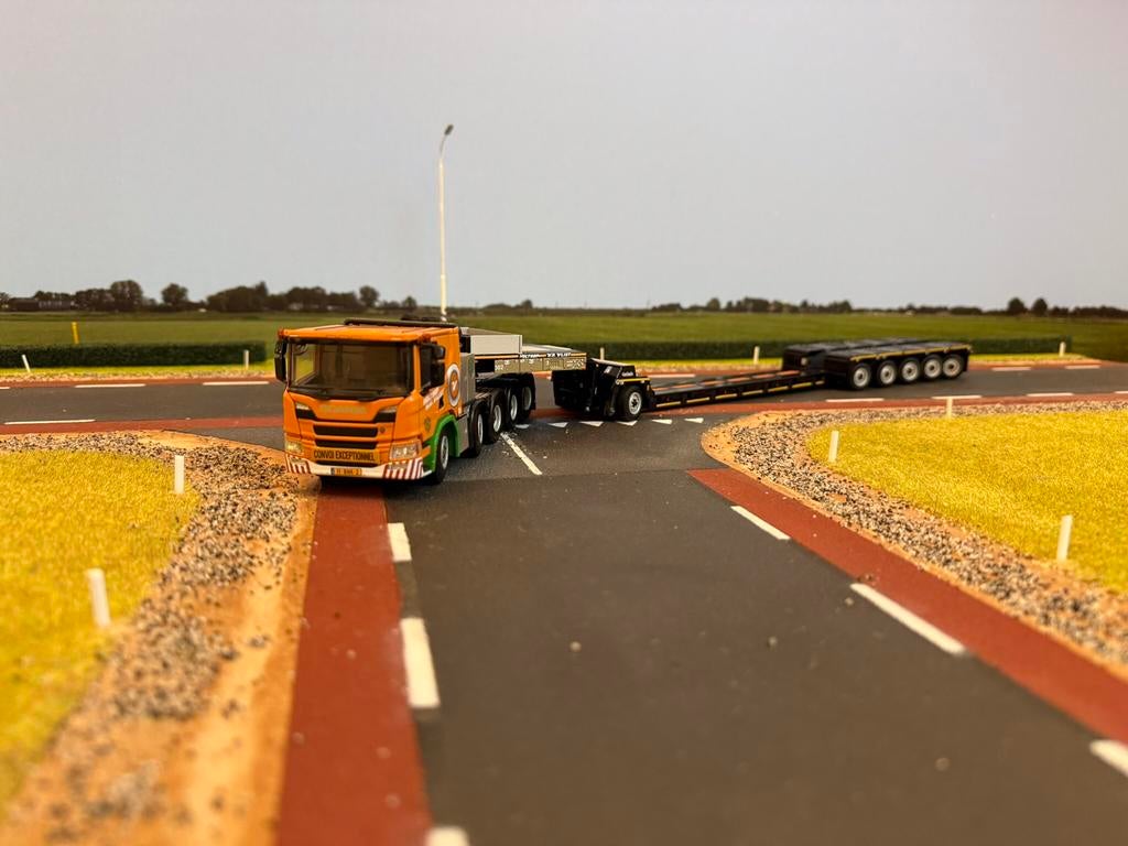WSI Scania P 10x4 trekker Nooteboom pendel X v.d. Vlist 1:50, Ophalen of Verzenden, Nieuw, Bus of Vrachtwagen, Wsi