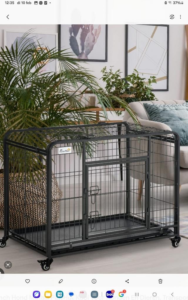 Honden bench op wielen nieuw in doos 98x75x58, Dieren en Toebehoren, Hondenhokken, Ophalen of Verzenden, Nieuw, 110 cm of meer