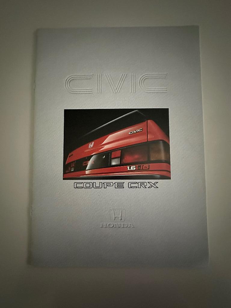 Folder Honda Civic coupé CRX 1.6i-16, Ophalen of Verzenden, Zo goed als nieuw, Honda