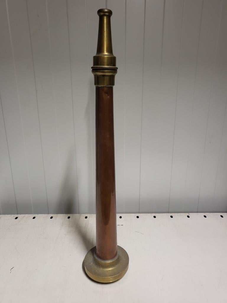 Oude koperen brandweerslang spuitmond, Ophalen of Verzenden, Koper