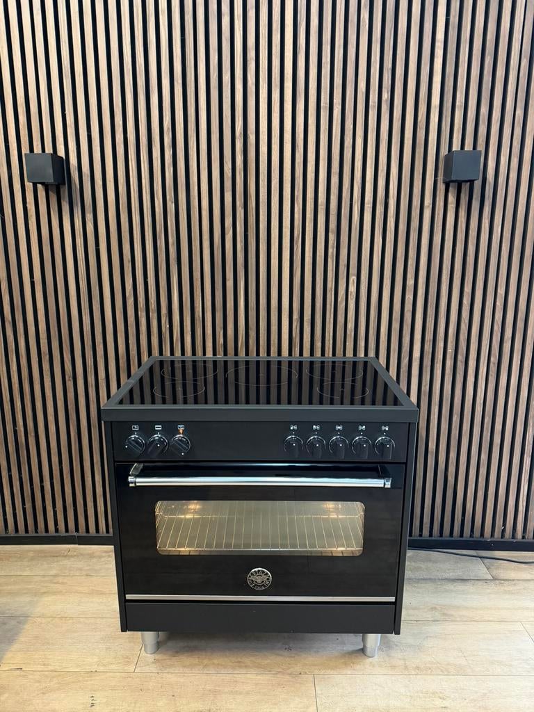 Luxe zwarte Bertazzoni Inductie Fornuis  (Gratis bezorgen), 5258sh, Ophalen of Verzenden, Zo goed als nieuw, Energieklasse A of zuiniger