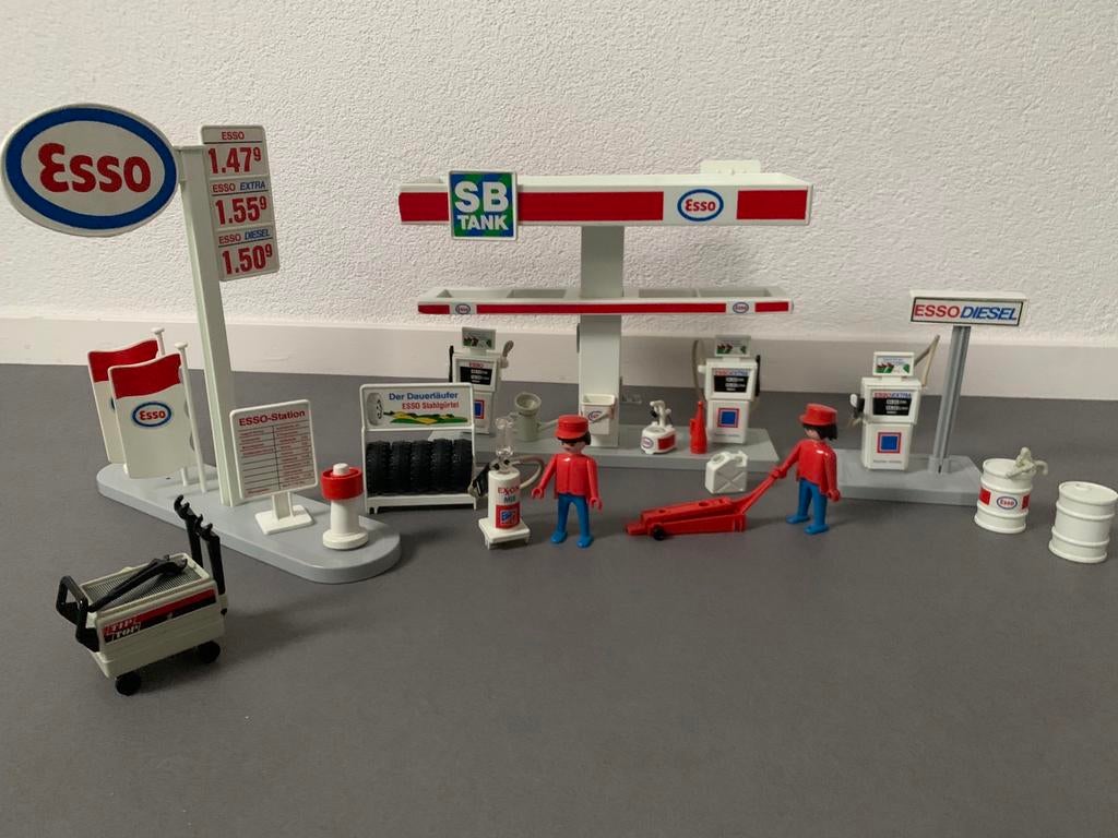 Playmobil vintage Esso tankstation 3439, Verzamelen, Speelgoed, Gebruikt, Ophalen of Verzenden