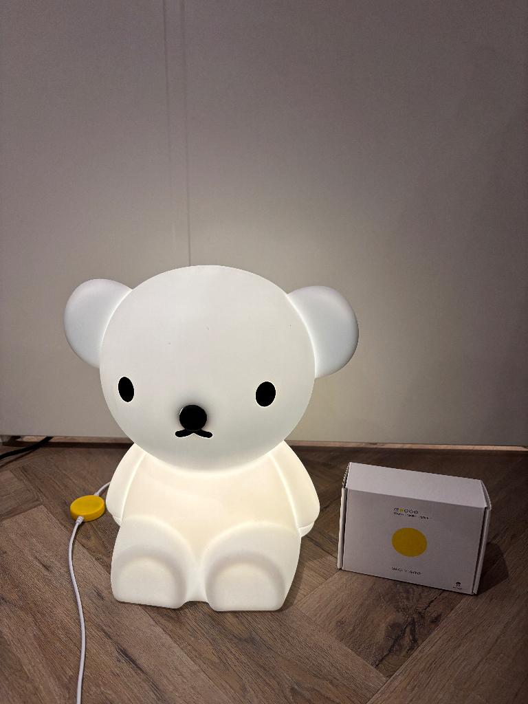 ZGAN wit Mr Maria Boris lamp LED groot 24x36cm Beer kinder, Kinderen en Baby's, Ophalen of Verzenden, Zo goed als nieuw, Lamp
