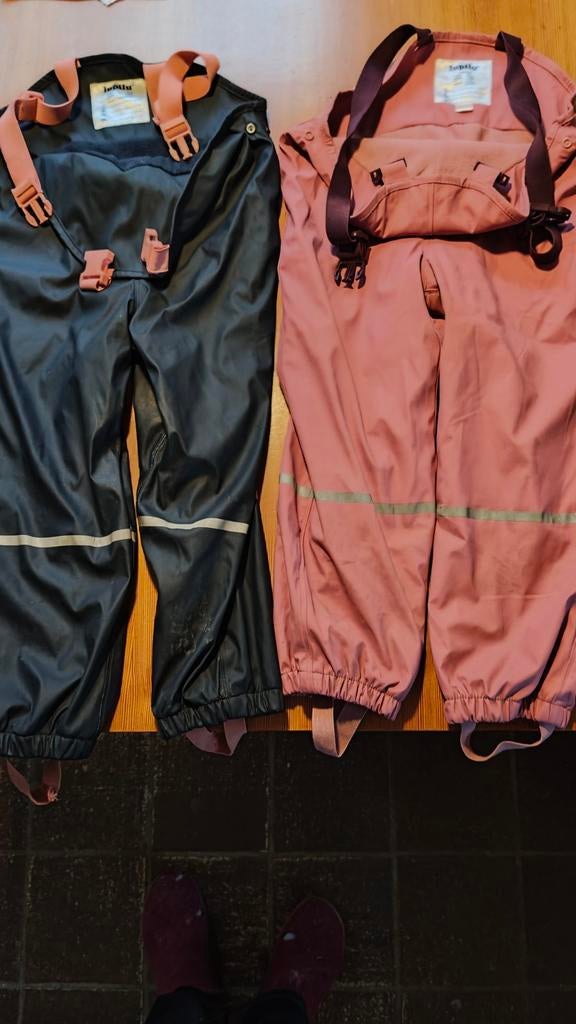 Lupilu regenbroek met bretels maat 110-116, Kinderen en Baby's, Broek, Gebruikt, Jongen of Meisje, Ophalen of Verzenden