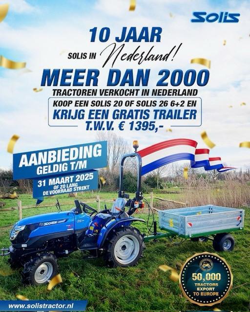 Solis 20 met voorlader en bak, Ophalen of Verzenden, Grondbewerking