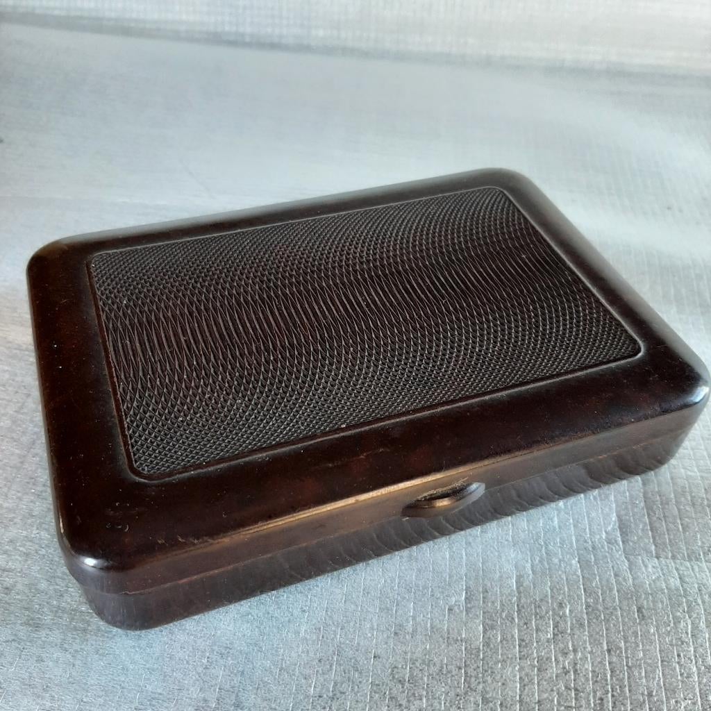 Vintage sigarenhouder / sigaretten doosje (?) bakeliet bruin, Ophalen of Verzenden, Gebruikt, Overige typen