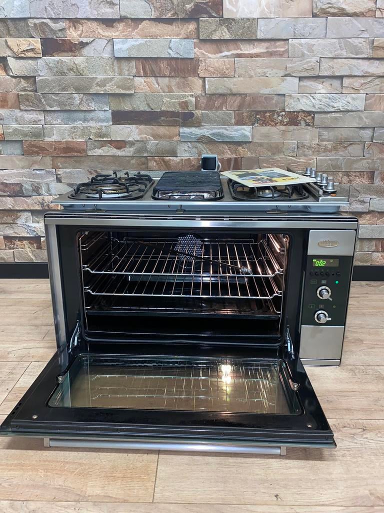 Nette Boretti inbouwoven RVS 90 cm Incl. Kookplaat, Witgoed en Apparatuur, Ovens, Hete lucht, 60 cm of meer, Ophalen of Verzenden