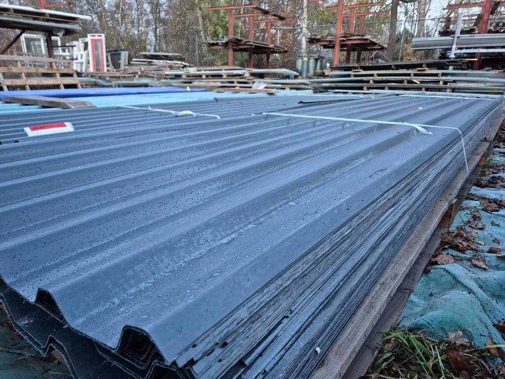 100cm werkende breedte antraciet polyes damwand div lengtes, Kunststof, ., Nieuw, 15 m² of meer